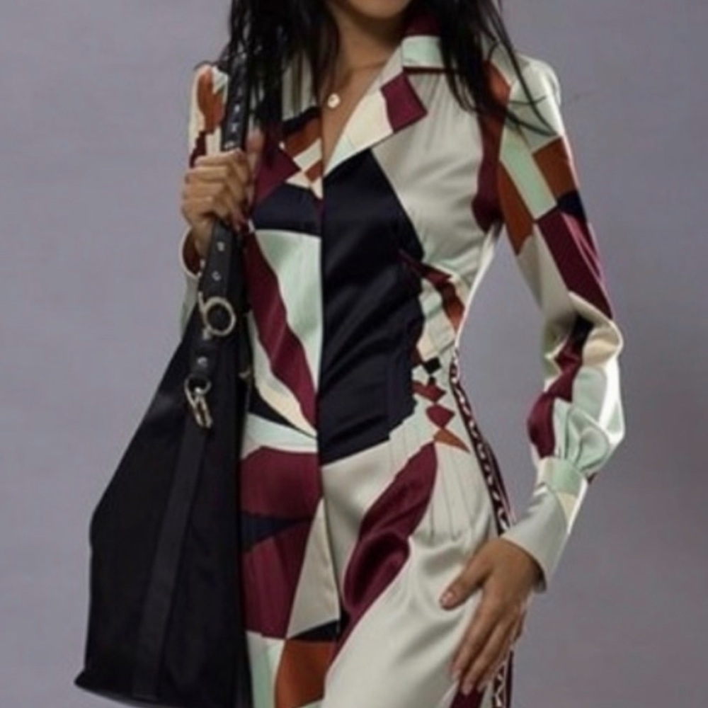 Vintage Emilio Pucci AW 2004/2005 Silk Shirt Dress (Christian Lacroix Era)